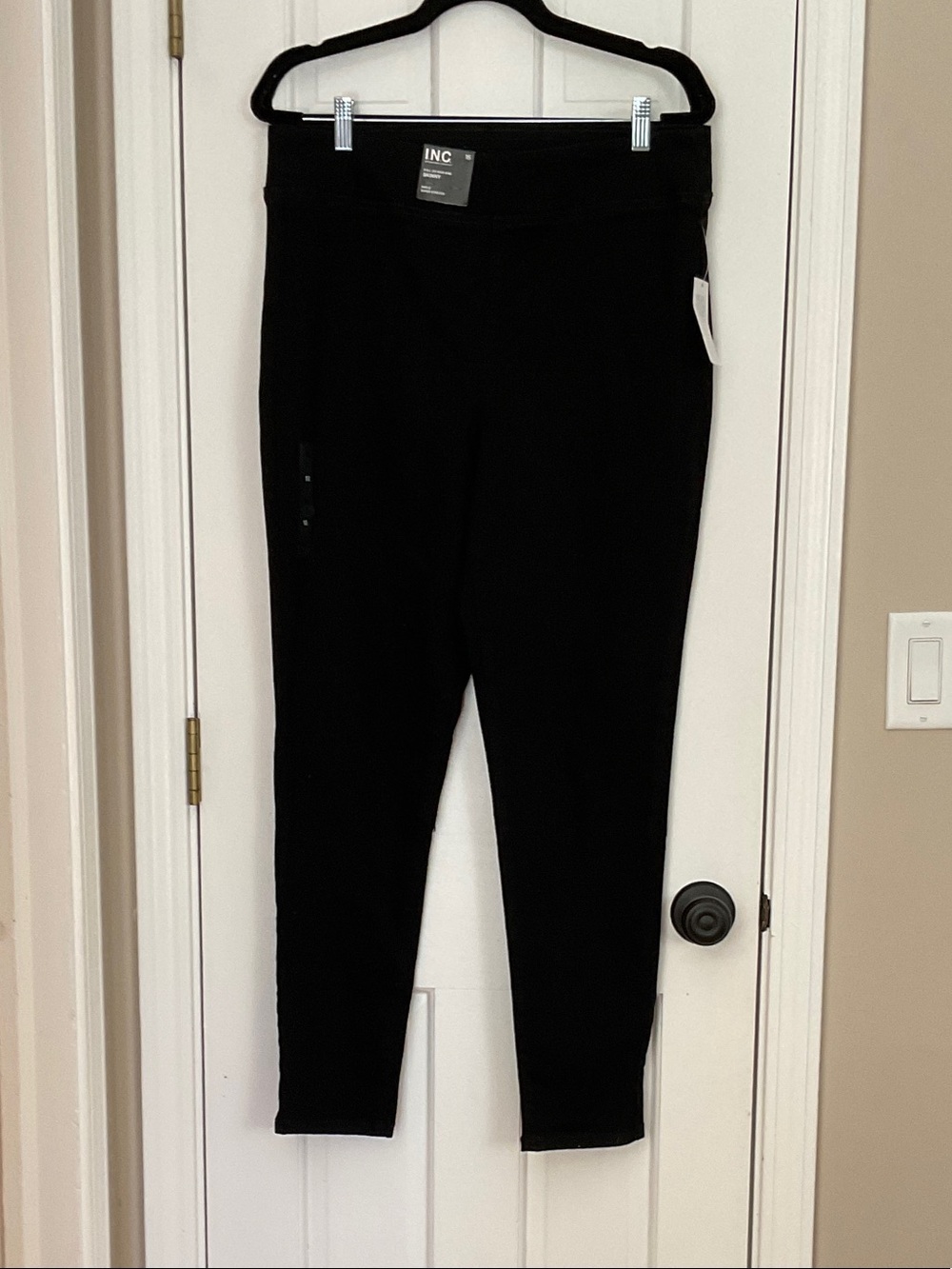 INC International Concepts Black High-Rise Slim Jeans